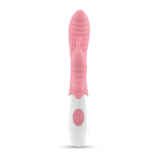 Vibrador Conejito Gummie Rosa con Lubricante Base Agua Incluido Crushious