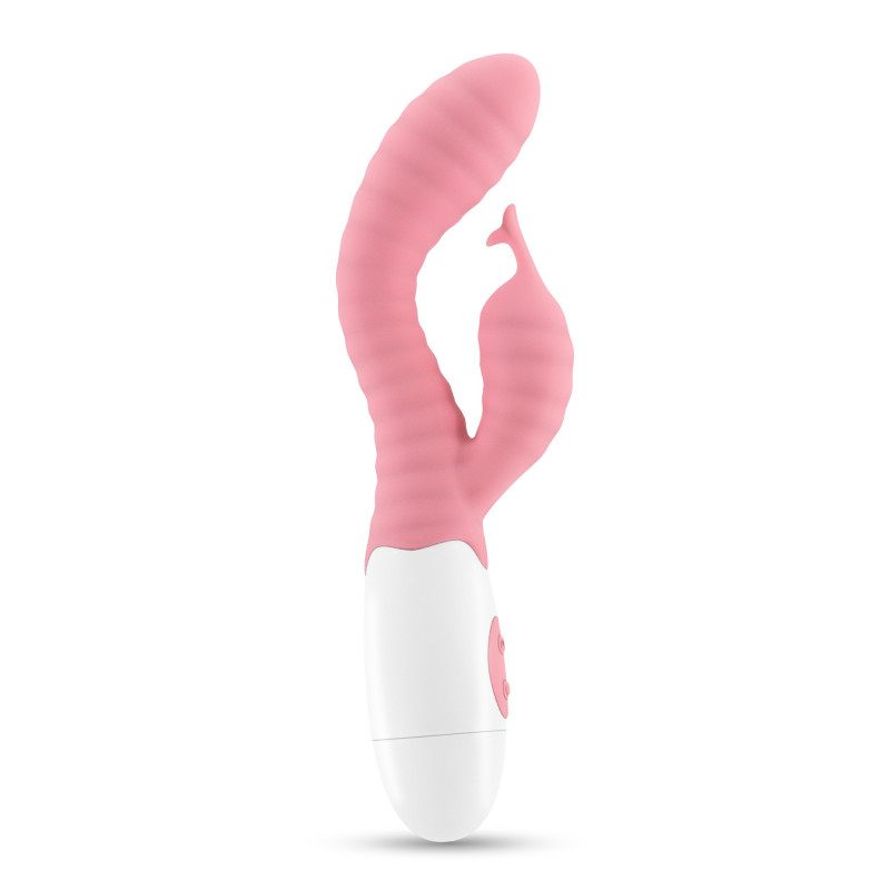 Vibrador Conejito Gummie Rosa con Lubricante Base Agua Incluido Crushious