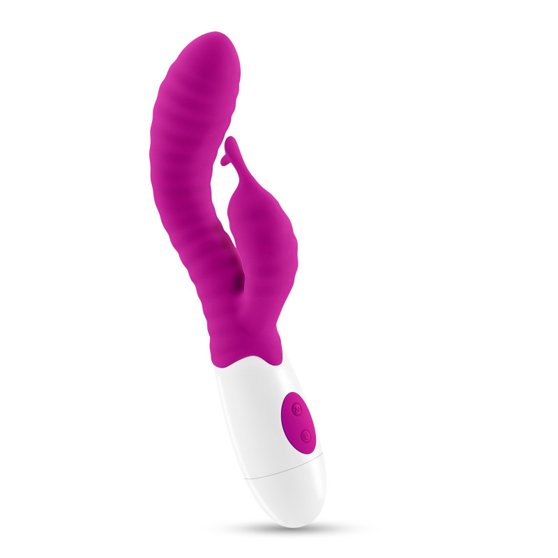 Vibrador Conejito Gummie Morado con Lubricante Base Agua Incluido Crushious