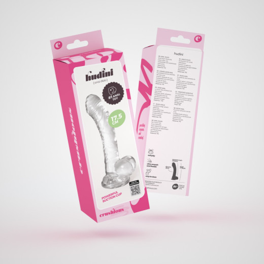 Dildo Anal de Gelatina Hudini Transparente Crushious