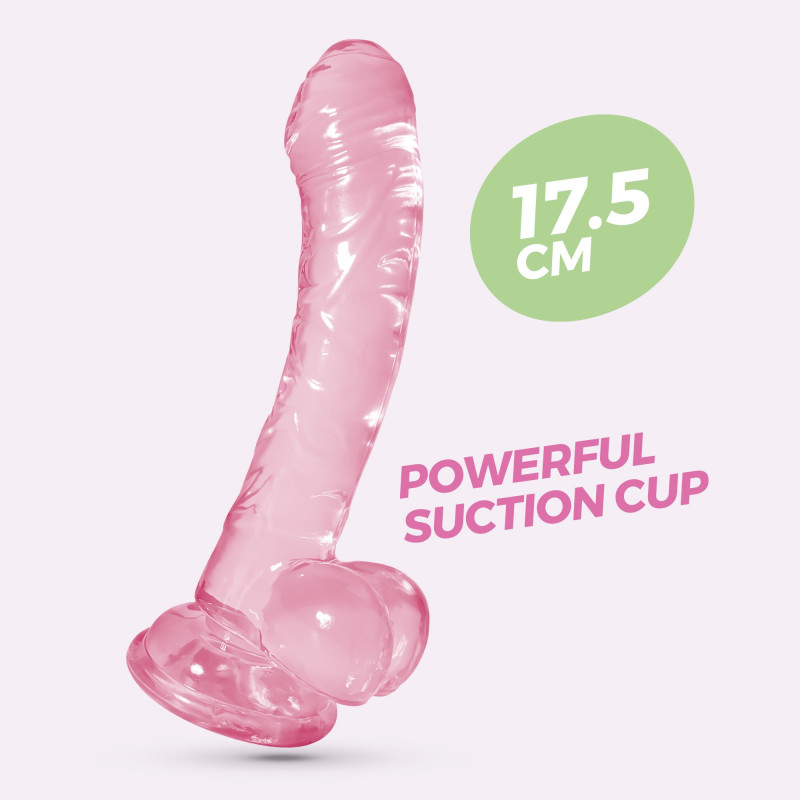 Dildo Anal de Gelatina Hudini Rosa Crushious