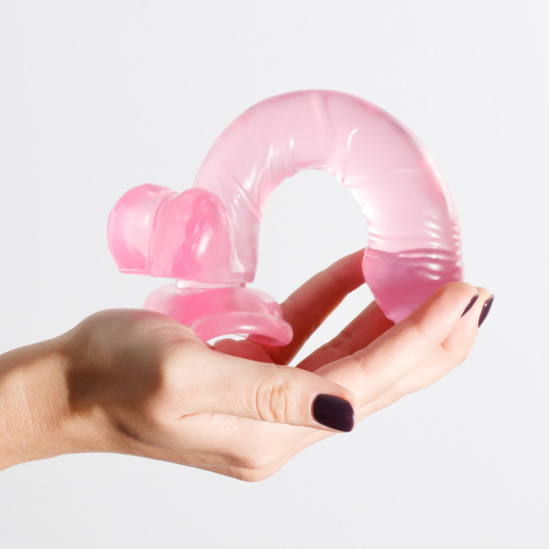 Dildo Anal de Gelatina Hudini Rosa Crushious