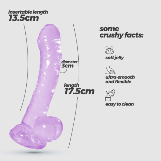 Dildo Anal de Gelatina Hudini Morado Crushious