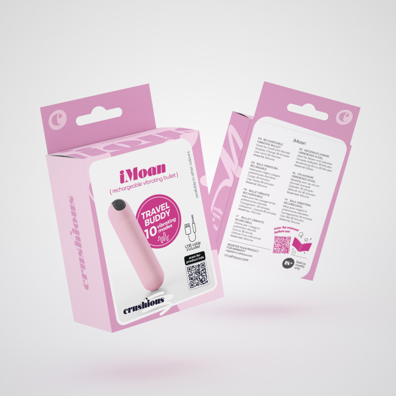 Bala Vibradora Recargable Imoan Rosa Bebé Crushious