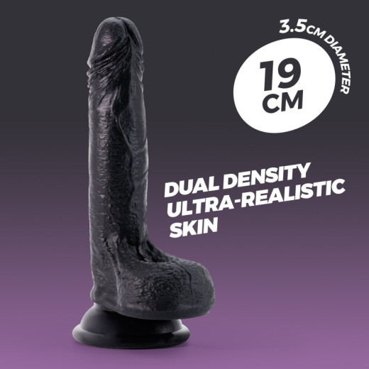 Dildo de Silicona Líquida Inviktus 7 Negro Crushious