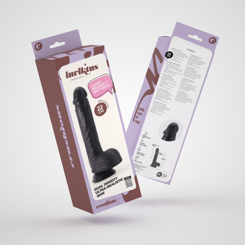 Dildo de Silicona Líquida Inviktus 8 Negro Crushious