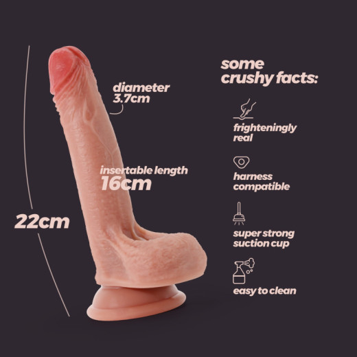 Dildo de Silicona Líquida Inviktus 8 Natural Crushious