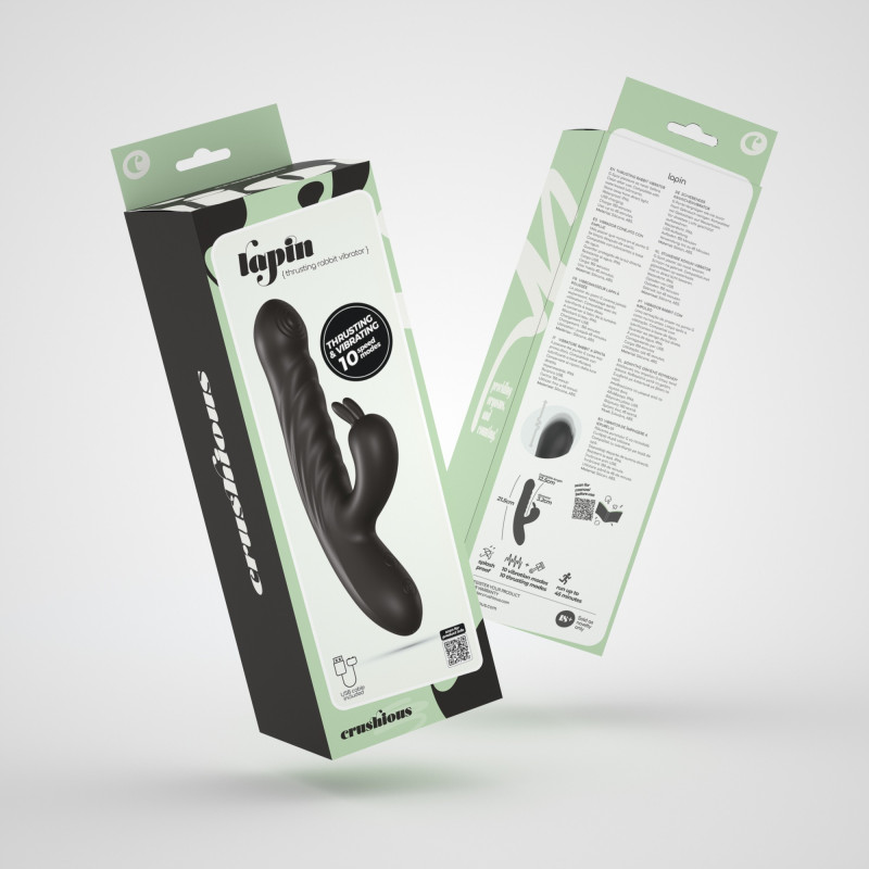 Vibrador Conejito con Movimiento Lapin Negro Crushious