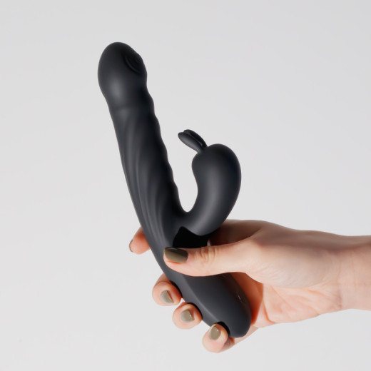 Vibrador Conejito con Movimiento Lapin Negro Crushious