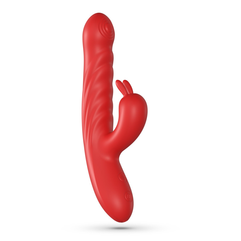 Vibrador Conejito con Movimiento Lapin Rojo Crushious