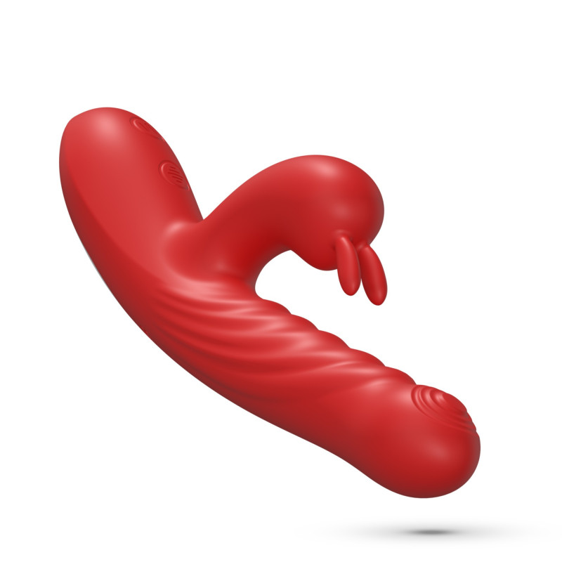 Vibrador Conejito con Movimiento Lapin Rojo Crushious