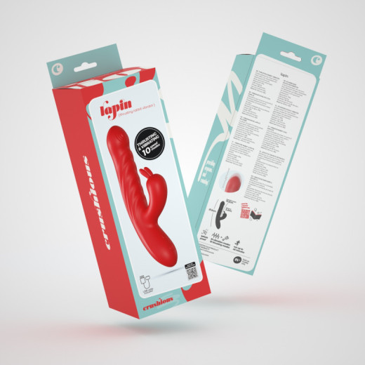 Vibrador Conejito con Movimiento Lapin Rojo Crushious