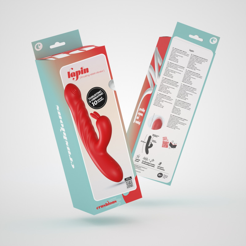 Vibrador Conejito con Movimiento Lapin Rojo Crushious
