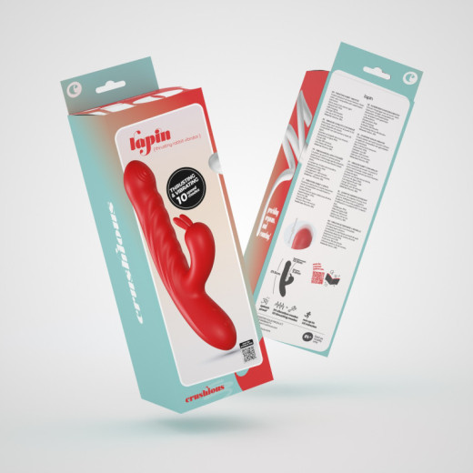 Vibrador Conejito con Movimiento Lapin Rojo Crushious