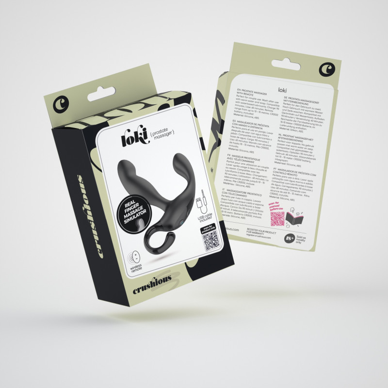 Masajeador de Próstata Recargable con Control Remoto Loki Crushious