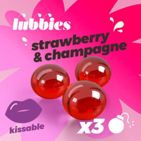 Bolas de Aceite Comestible Sabor Fresa & Champán Lubbies Crushious