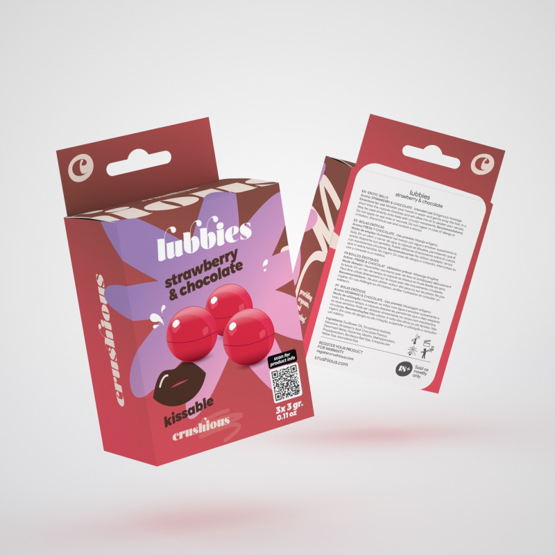 Bolas de Aceite Comestible Sabor Fresa & Chocolate Lubbies Crushious