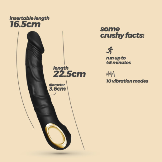 Vibrador Realista Magnus Negro Crushious
