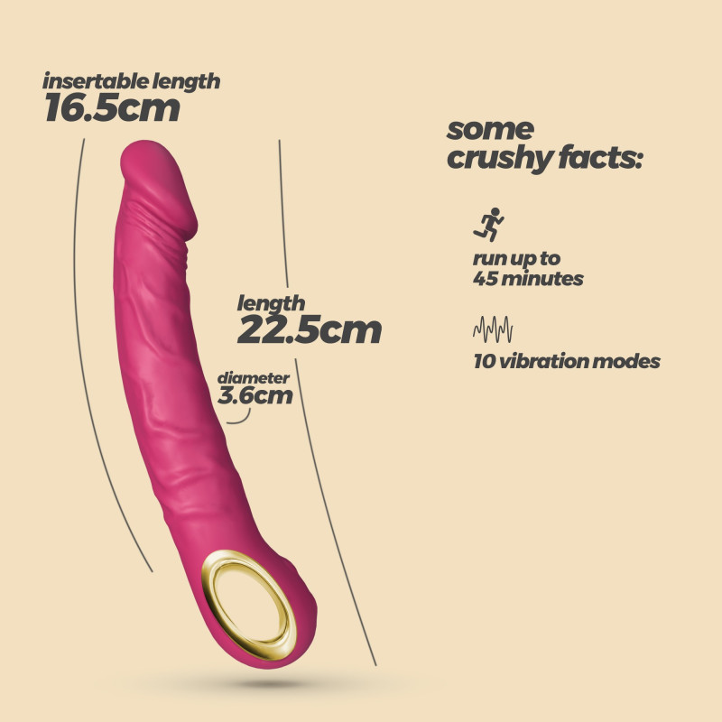 Vibrador Realista Magnus Rosa Crushious