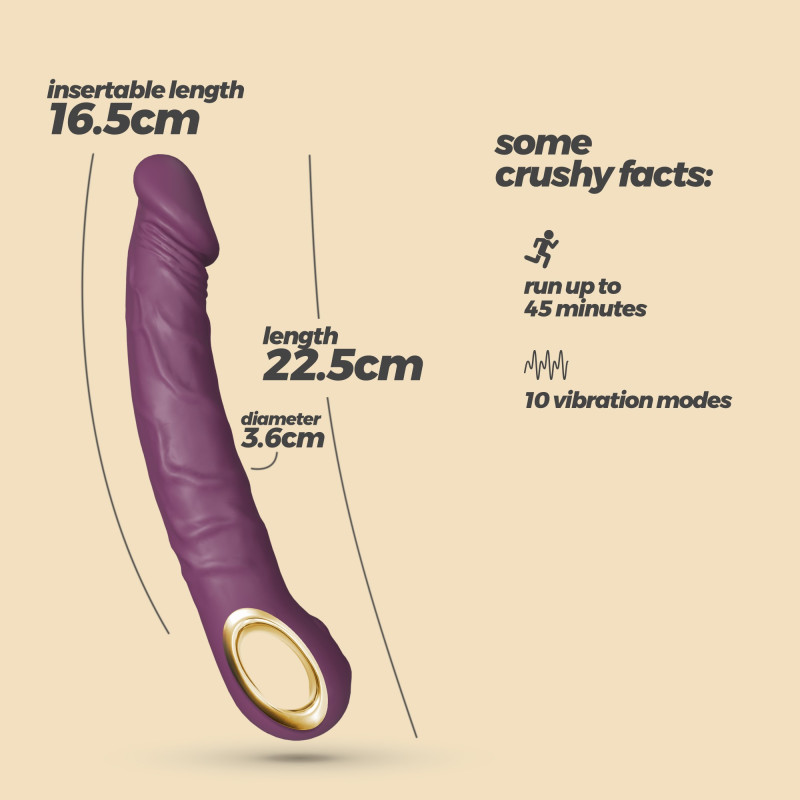 Vibrador Realista Magnus Morado Crushious