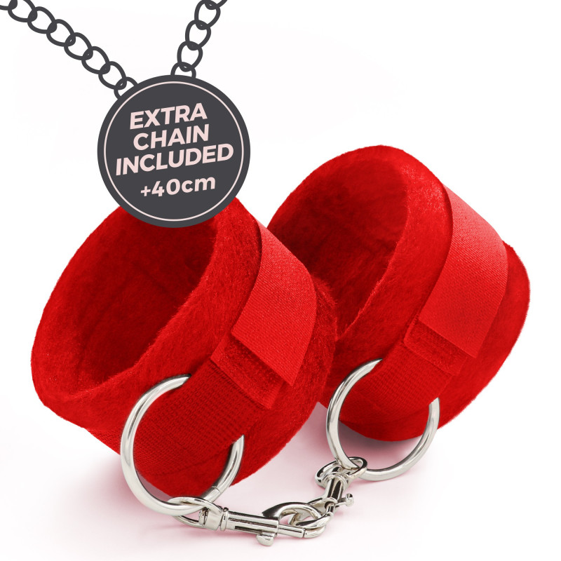 Set Me Lo Como: Esposas de Velcro + Antifaz de Satén + Lubricante Comestible de Fresa Crushious