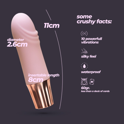 Mini Vibrador Mellow Waves Rosa Crushious