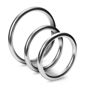 Set de 3 Anillos Metálicos para el Pene Metaleros Crushious