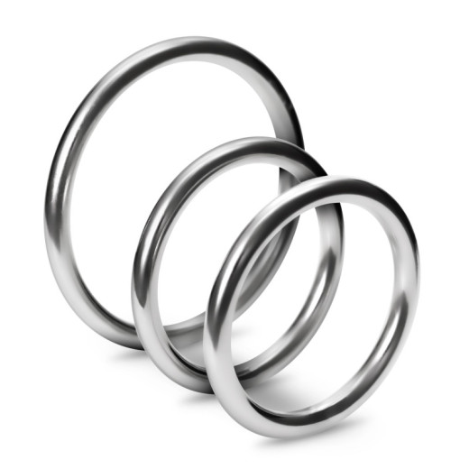 Set de 3 Anillos Metálicos para el Pene Metaleros Crushious