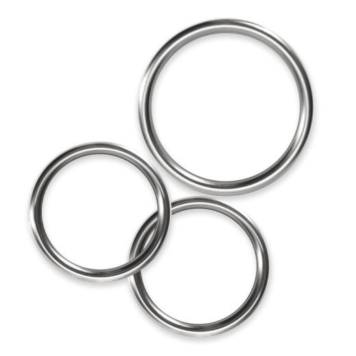 Set de 3 Anillos Metálicos para el Pene Metaleros Crushious
