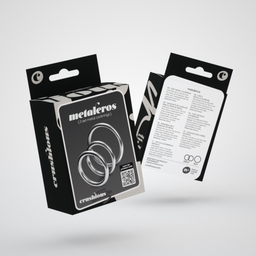 Set de 3 Anillos Metálicos para el Pene Metaleros Crushious