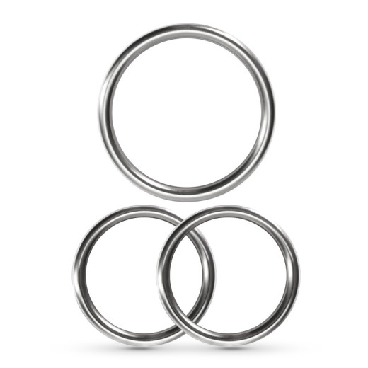 Set de 3 Anillos Metálicos para el Pene Metaleros Crushious