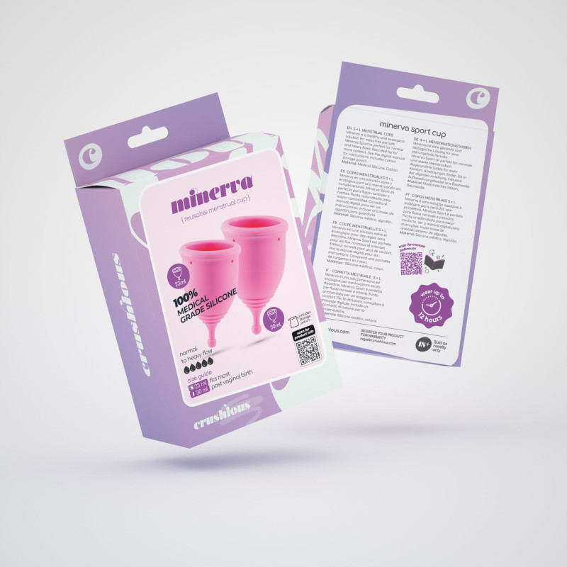 Copas Menstruales Minerva S + L con Bolsa Crushious