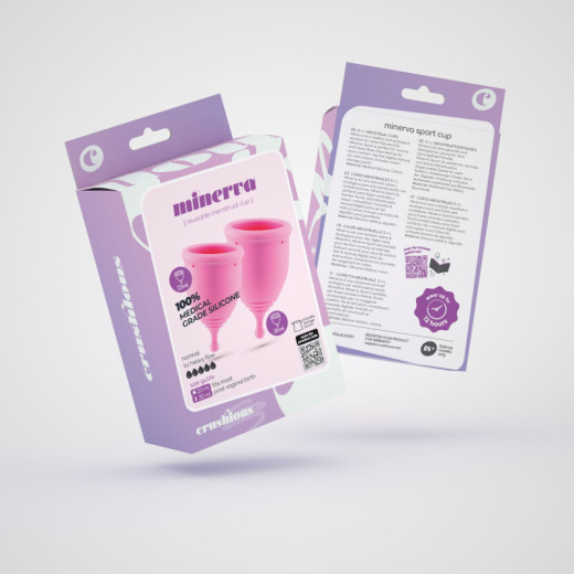 Copas Menstruales Minerva S + L con Bolsa Crushious