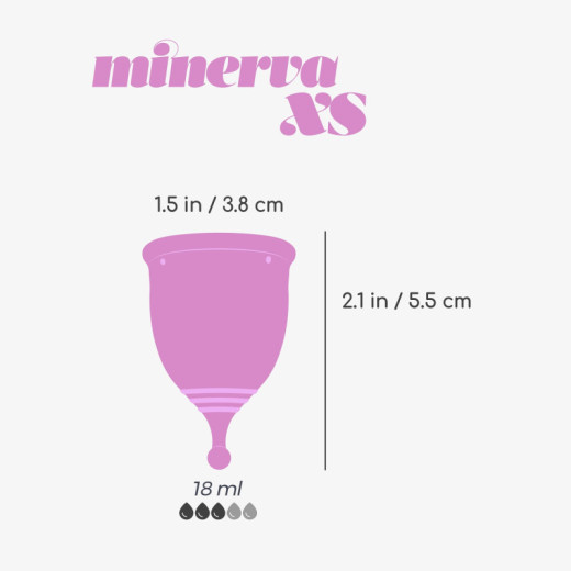 Copa Menstrual Minerva XS con Bolsa y Limpiador de Juguetes 150 ml Crushious