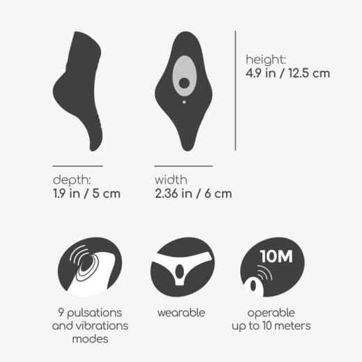 Vibrador para Bragas con Control Remoto Mobula Crushious