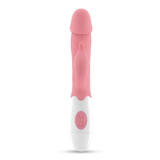 Vibrador Conejito Mochi Rosa con Lubricante Base Agua Incluido Crushious