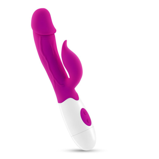 Vibrador Conejito Mochi Morado con Lubricante Base Agua Incluido Crushious