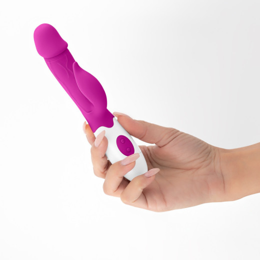 Vibrador Conejito Mochi Morado con Lubricante Base Agua Incluido Crushious
