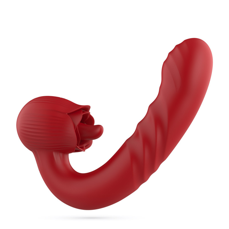 Vibrador Osiria Rose con Movimiento de Empuje Crushious
