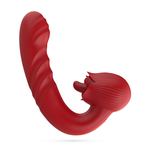 Vibrador Osiria Rose con Movimiento de Empuje Crushious