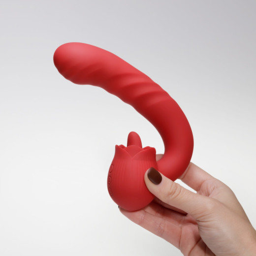 Vibrador Osiria Rose con Movimiento de Empuje Crushious