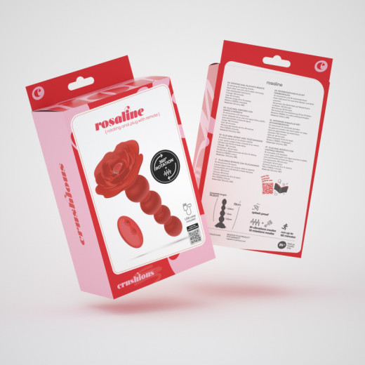 Plug Anal Giratorio Rosaline con Control Remoto Crushious