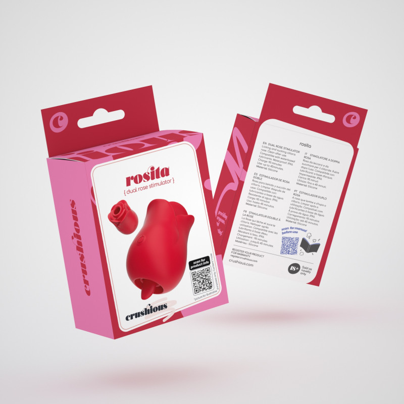 Estimulador Clitorial Rosita con Lengua Crushious
