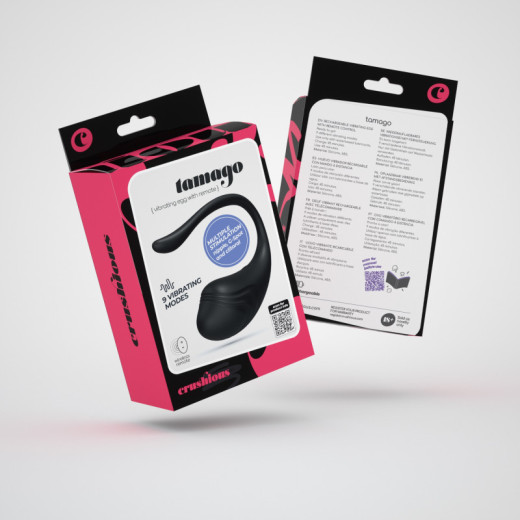 Huevo Vibrador Recargable Tamago con Control Remoto Negro Crushious