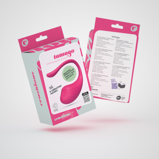 Huevo Vibrador Recargable Tamago con Control Remoto Rosa Crushious