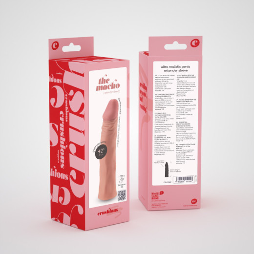 Funda para Pene Realista The Macho con Extensión de 5 cm Crushious