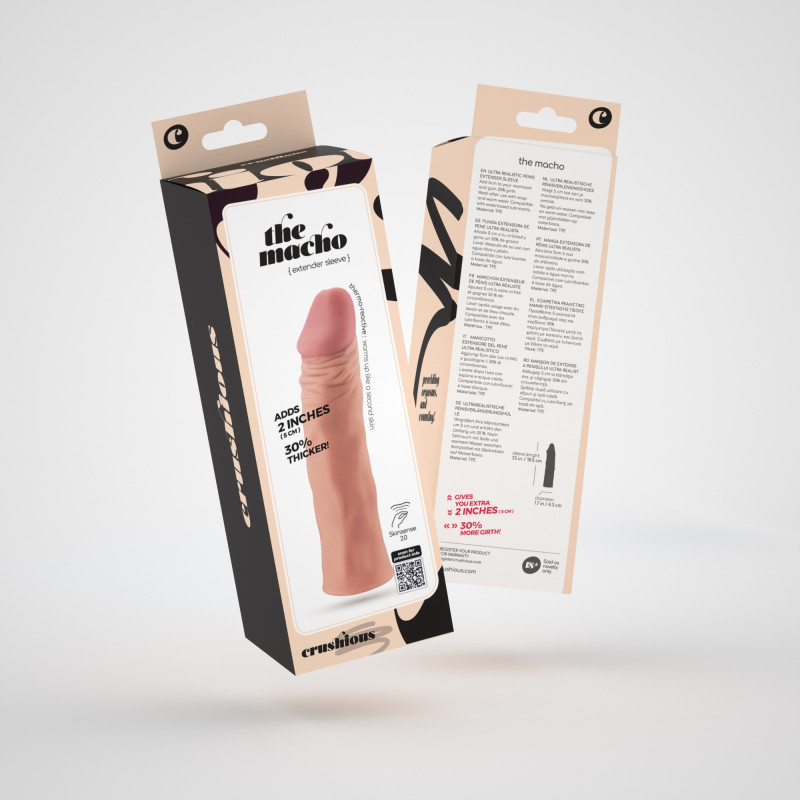 Funda para Pene Realista The Macho con Extensión de 5 cm Crushious