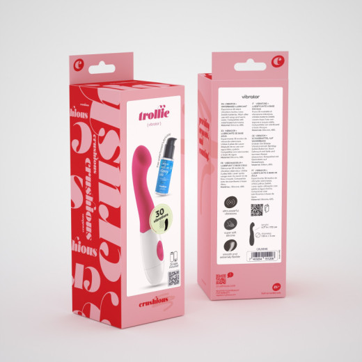 Vibrador Trollie con Lubricante Base Agua Incluido Crushious