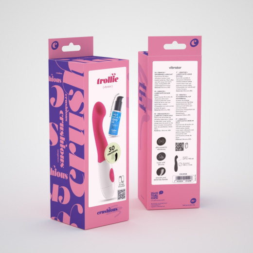 Vibrador Trollie con Lubricante Base Agua Incluido Crushious