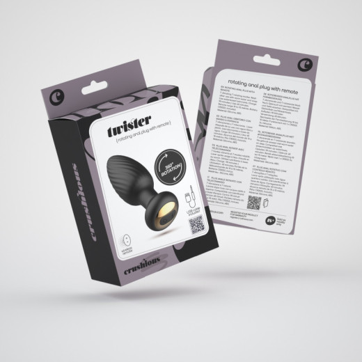 Plug Anal Giratorio Twister con Control Remoto Crushious